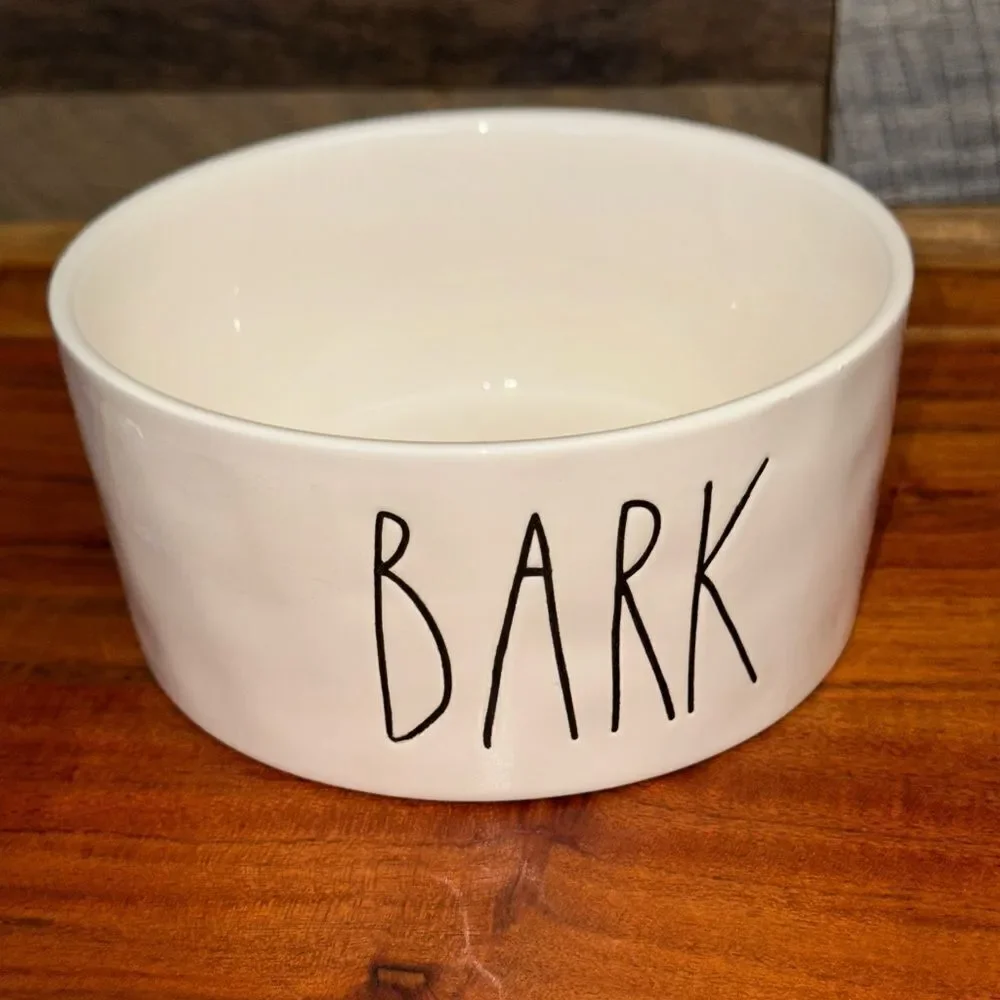Rae Dunn Magenta Ceramic Pet Bowl Bark 6” NEW